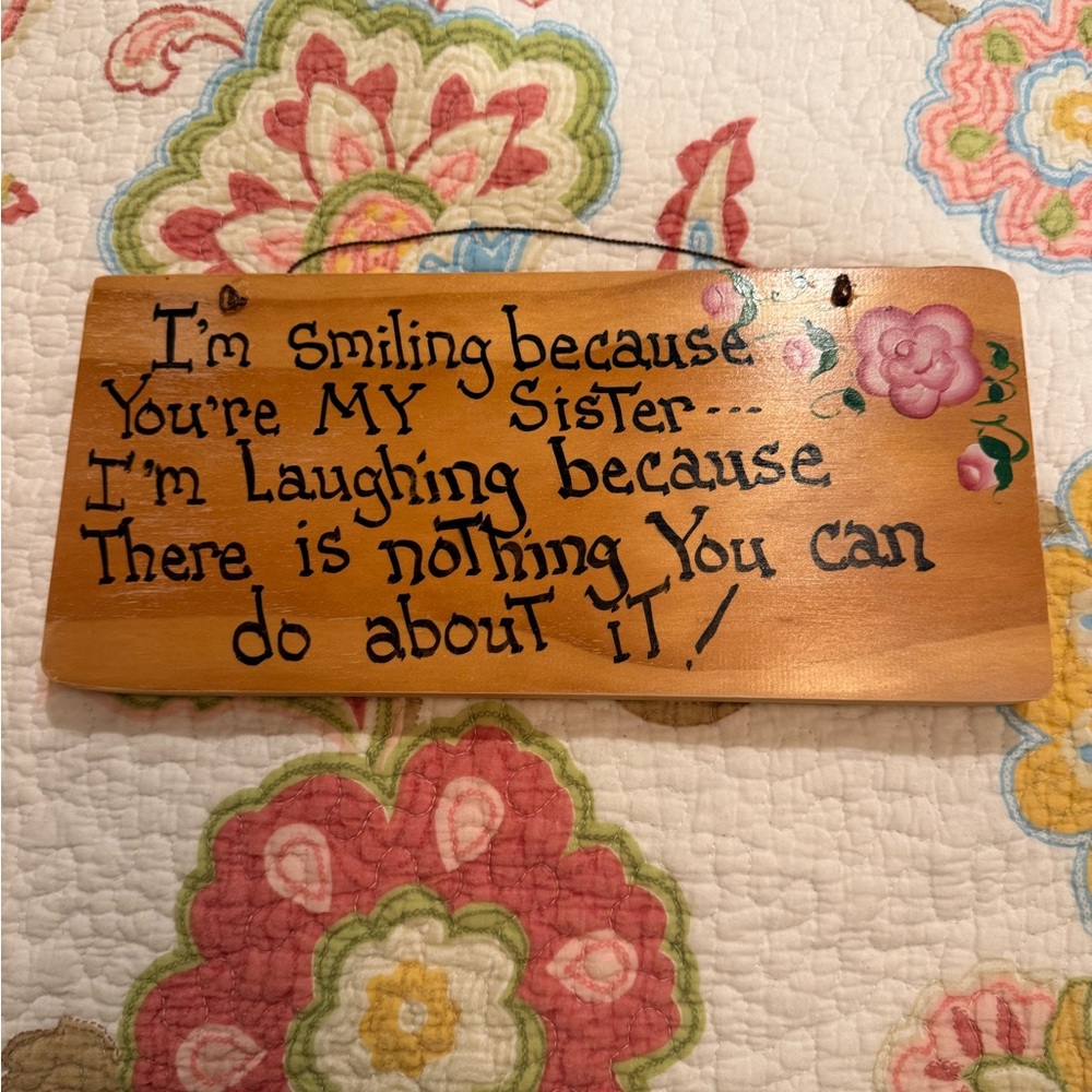 Decorative Wooden Sister Sign